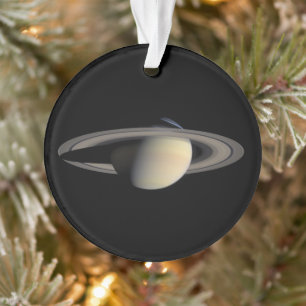 Sunlit Saturn Gas Giant Planet von Cassini Ornament