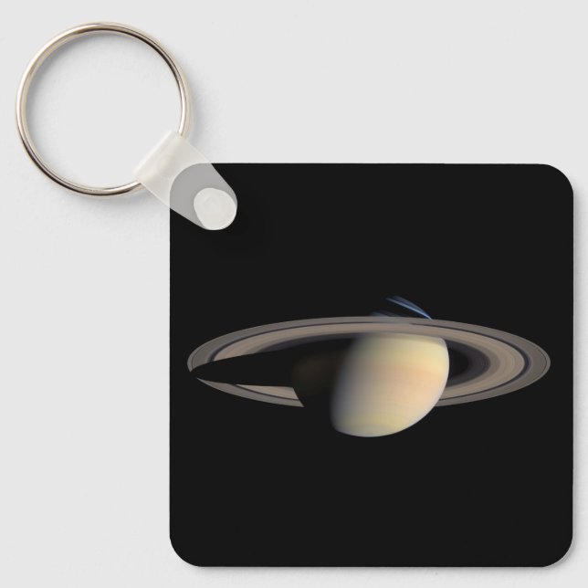 Sunlit Saturn Gas Giant Planet von Cassini Schlüsselanhänger (Vorderseite)