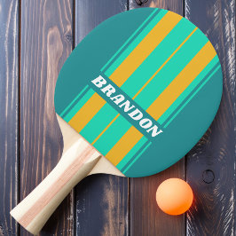 Sunlit Seas Board Streifen mit Namen Tischtennis Schläger