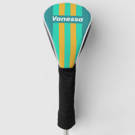 Sunlit Seas Pin Stripes with Name Golf Headcover