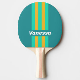 Sunlit Seas Pin Stripes with Name Tischtennis Schläger