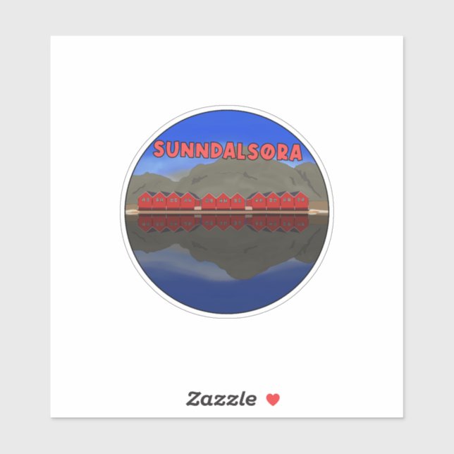 Sunndalsøra Aufkleber (Blatt)