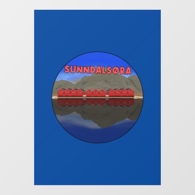 Sunndalsøra Fensteraufkleber (Blatt)