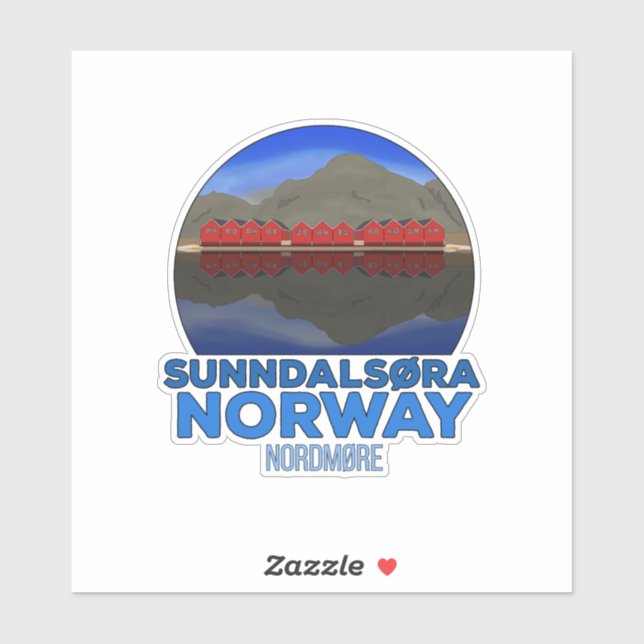 Sunndalsøra Nordmøre Norwegen Classic Aufkleber (Blatt)