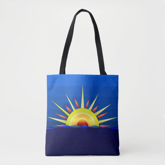 Sunny Allover Tote Bag Tasche (Vorderseite)