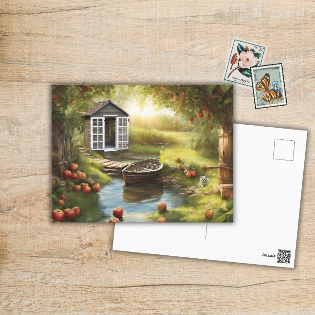 Sunny Apple Orchard Postkarte (Von Creator hochgeladen)