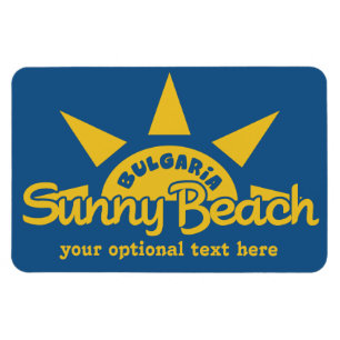 Sunny Beach BULGARIA benutzerdefinierter Text und  Magnet