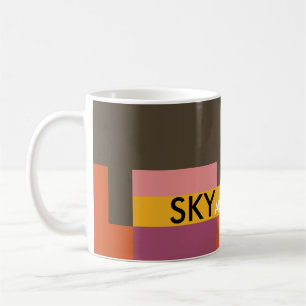 Sunny Blocks Brown Orange Kaffeetasse