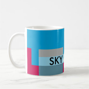 Sunny Blocks Red Blue Kaffeetasse