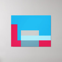Sunny Blocks Red & Blue Leinwanddruck