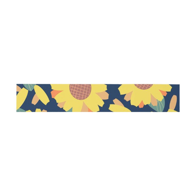 Sunny Bloom Doodles Einladungsbanderole (Flach)