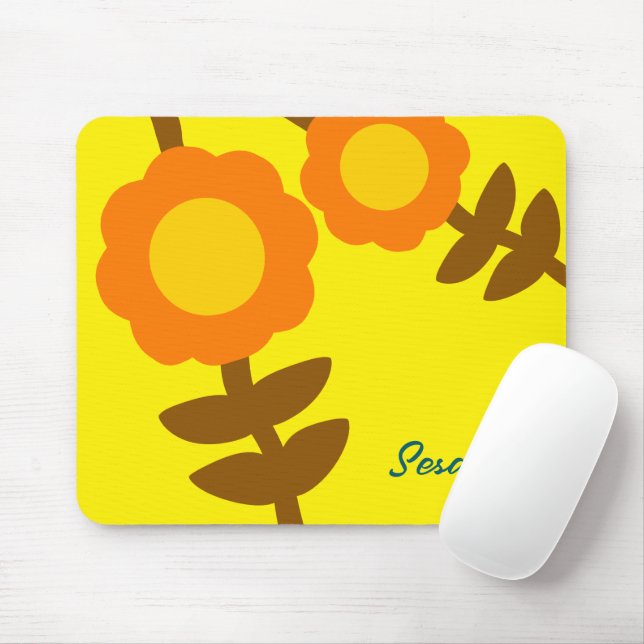  Sunny Bloom Mouse Pad Mousepad (Mit Mouse)