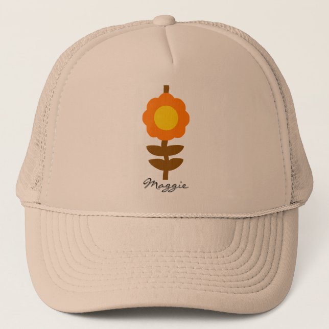 Sunny Bloom Trucker Hat Truckerkappe (Vorderseite)