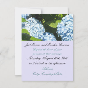 Sunny Blue Hydrangea Hochzeitseinladung Einladung