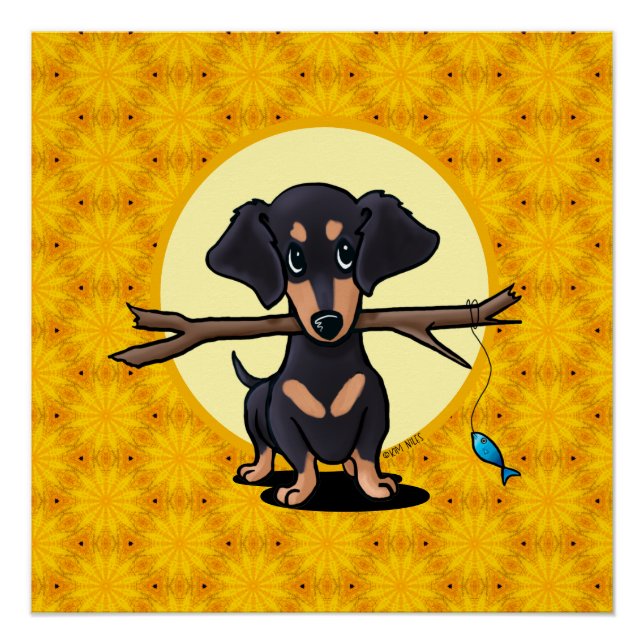 Sunny Boho Dackel Dog Poster (Vorderseite)