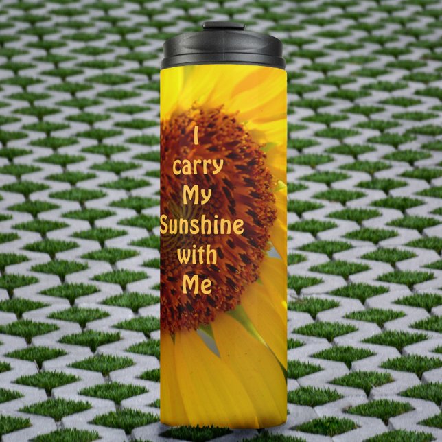 Sunny Bright Big Yellow Sonnenblume Thermosbecher (Von Creator hochgeladen)