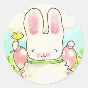 Sunny Bunny Geschenkstift Runder Aufkleber