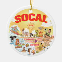 Sunny California Keramik Ornament