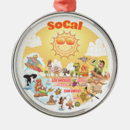 Sunny California Metal Ornament Aus Metall