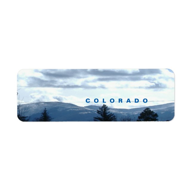 Sunny Colorado Rücksendeadressen-Aufkleber (Vorne)