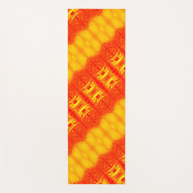 Sunny Daisy Ikat Too 4 Sangria Yogamatte (Vorderseite)