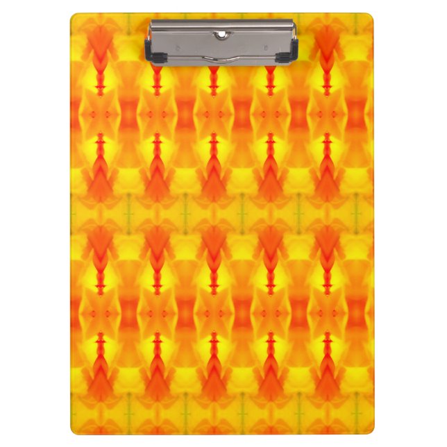 Sunny Daisy Miami Ikat 4 Klemmbrett (Vorderseite)