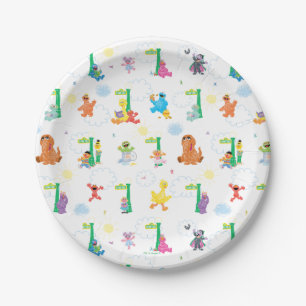 Sunny Day Sesame Street Pattern Pappteller