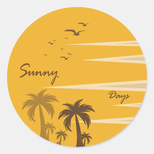 SUNNY DAYS RUNDER AUFKLEBER (Vorderseite)