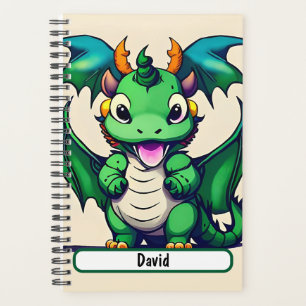 Sunny der freundliche Drache mit Custom Nametag Planer