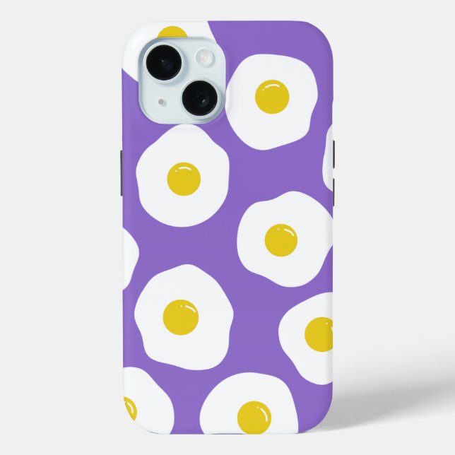 Sunny Egg Lila iPhone 15 Fall Case-Mate iPhone Hülle (Rückseite)