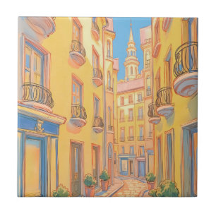 Sunny European Street Keramik Tile - Gemütliche Re Fliese