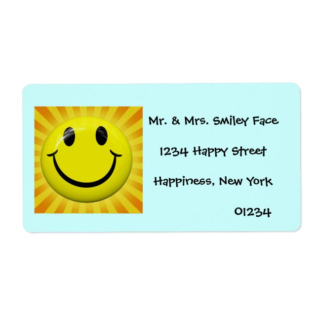 Sunny Face Labels (Vorne)