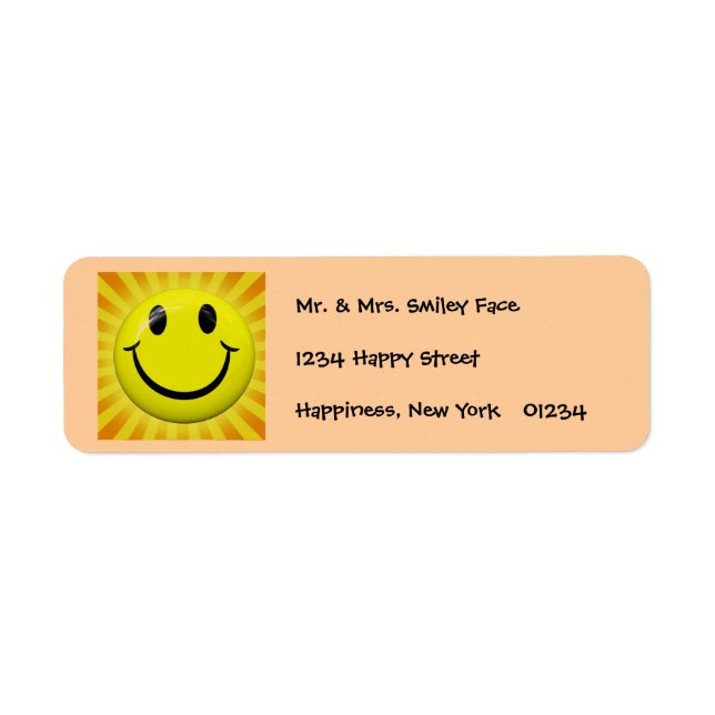 Sunny Face Labels (Vorne)