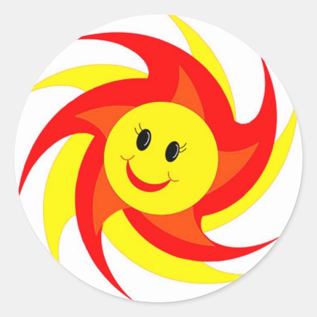 Sunny Face Stickers (Vorderseite)