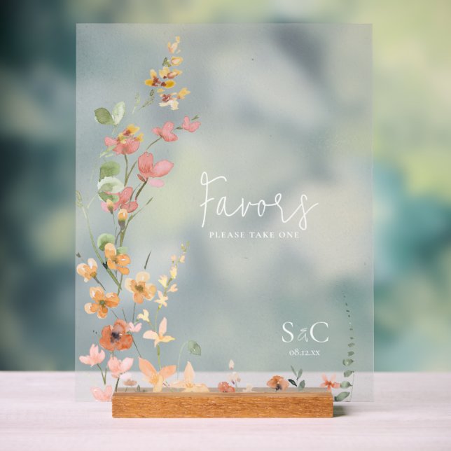 Sunny Fleur sauvage Wedding Favors Gradient ID1023 (Neutre)