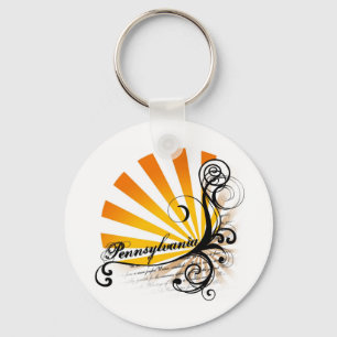 Sunny Floral Graphic Pennsylvania Keychain Schlüsselanhänger
