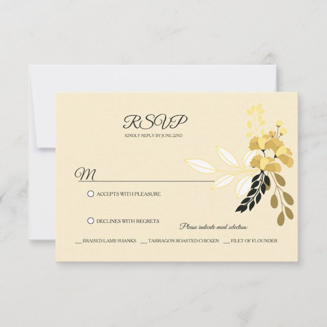 Sunny Floral UAWG RSVP Karte (Vorderseite)