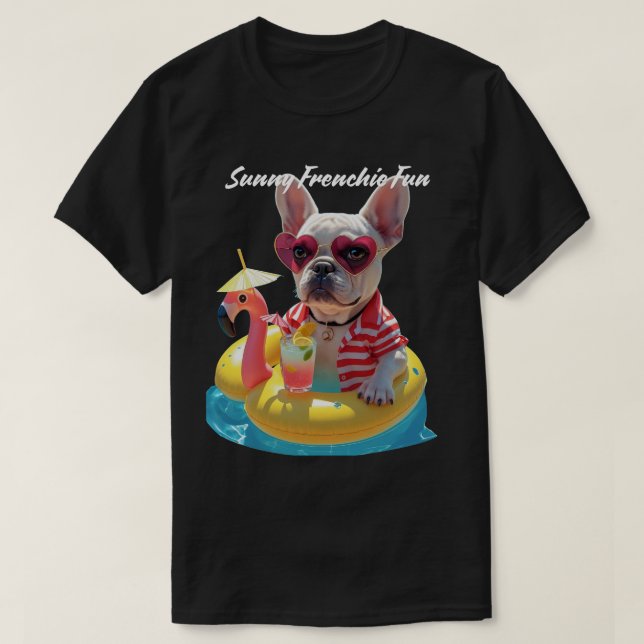 Sunny Frenchie Fun T-Shirt (Design vorne)