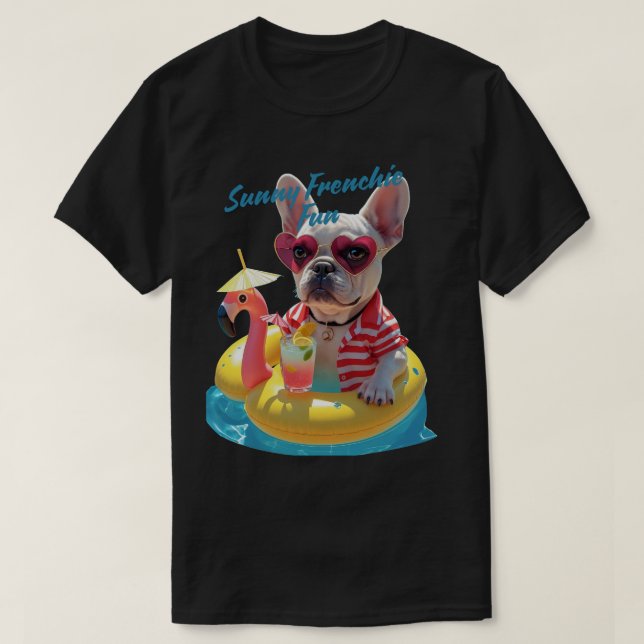 Sunny Frenchie Fun T-Shirt (Design vorne)