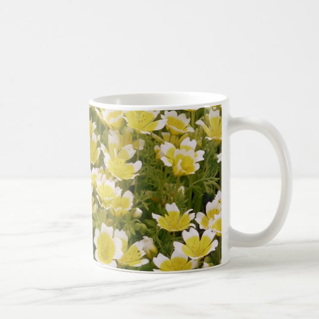 Sunny Gold White Blume Kaffeetasse (Rechts)