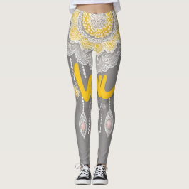 Sunny Gray AI art Leggings