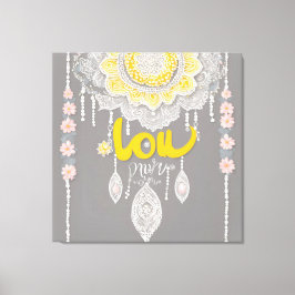 Sunny Gray Lace AI Art Leinwanddruck