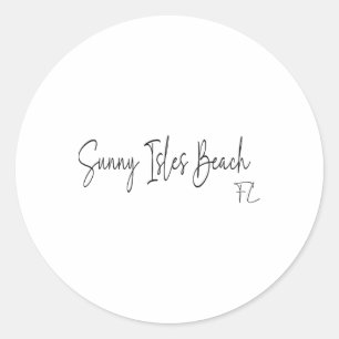 Sunny Isles Beach Florida Ca Retro  Runder Aufkleber