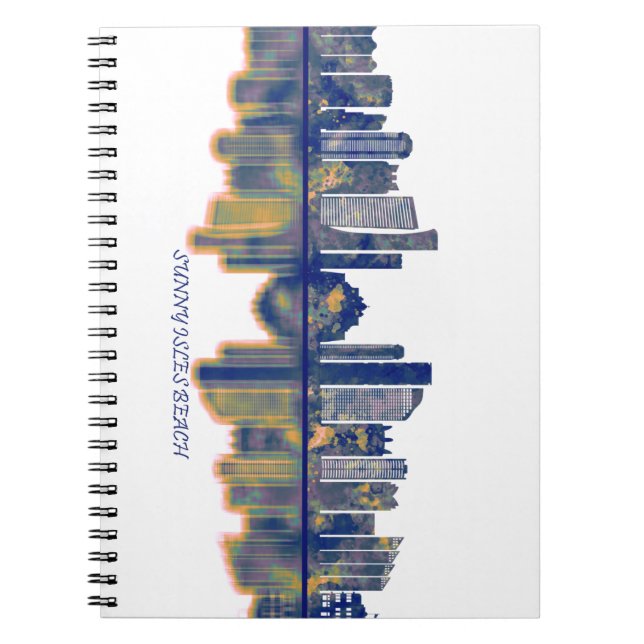 Sunny Isles Beach Skyline Notizblock (Vorderseite)