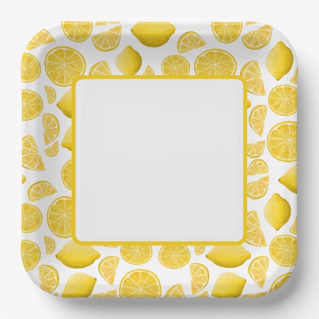 Sunny Lemon Day Pappteller (Vorderseite)