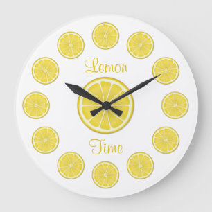 Sunny Lemon Time Wall Clock Große Wanduhr