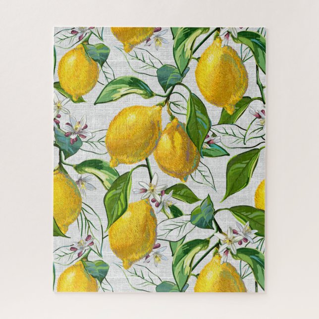 Sunny Lemon Tree - White - Jigsaw Puzzle (Vertikal)