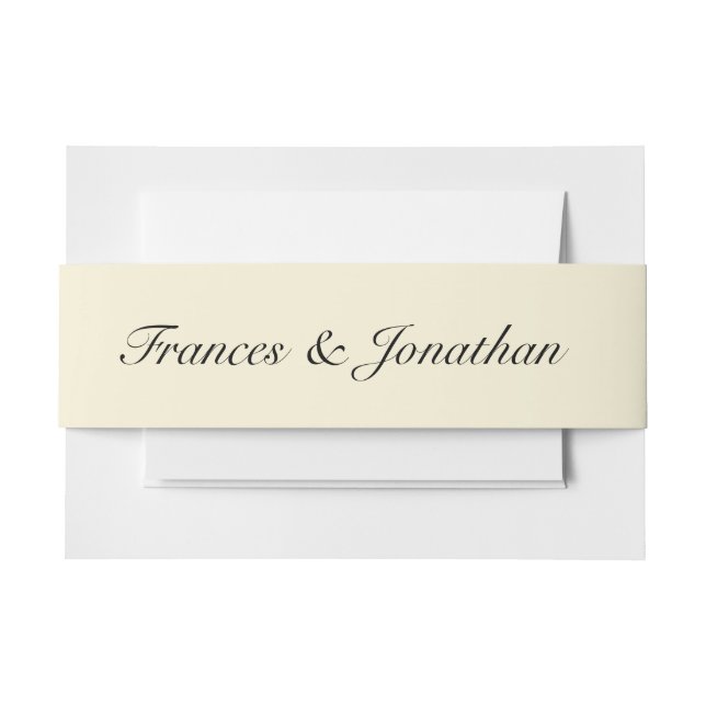 Sunny Lemon Yellow Vintag Pastel Wedding Einladungsbanderole (Vorderseite Beispiel)