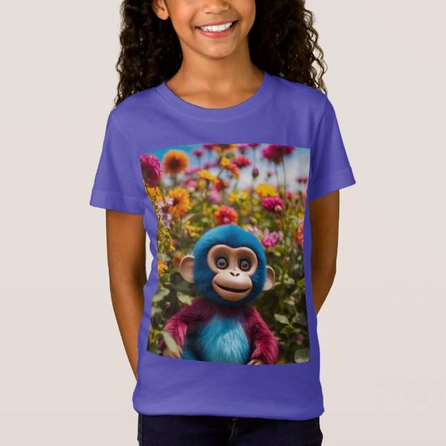 Sunny Monkey Bliss - Baby Fine Jersey T-Shirt (Vorderseite)