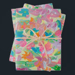 Sunny Pastel Wrapping Paper Geschenkpapier Set<br><div class="desc">Handgemalte Akrylkunst.</div>